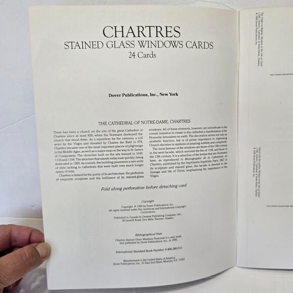 Dover Publications Chartres (24) and Le Mans(22) Stained Glass Windows Postcards - Picture 3 of 11